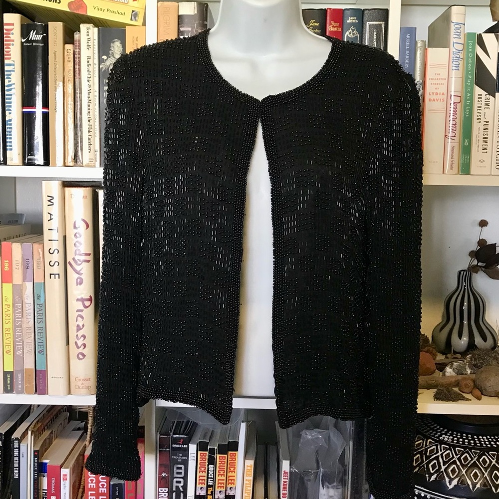 Vintage Mark & John by Gopal Black Beaded Jacket